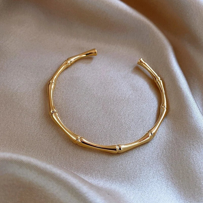 Fashion Gold Color Bamboo Bangles