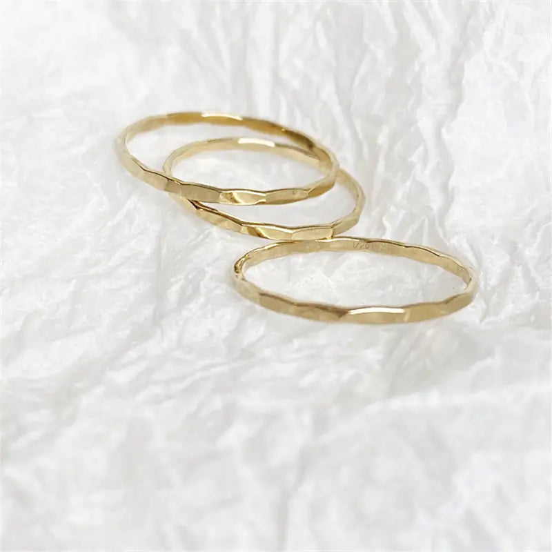 14K Gold Filled Dapped Stacking Ring